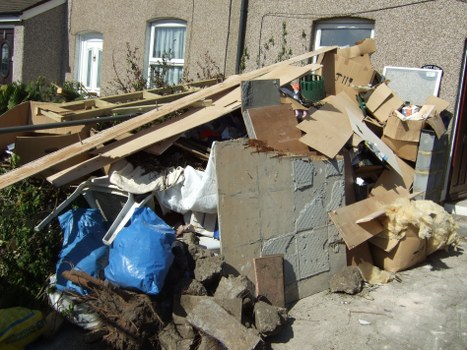 Professional builders waste clearance service at a Mitcham site