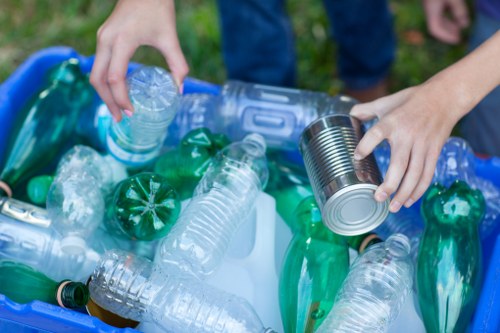 Team managing hazardous waste disposal